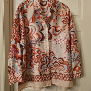 Zara Multicolor Abstract Blouse